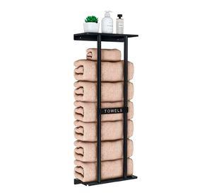 Repisa Con Porta Toallas Estante Toallero Bano Estanteria