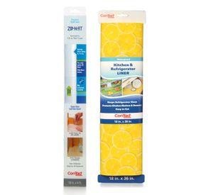 Pack Revestimiento Vinílico para Refrigerador amarillo y un rollo vinilico transparente Zip N´Fit
