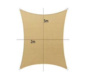 TOLDO VELA DE LONA 2X3 RECTANGULAR PARA SOMBRA PARASOL