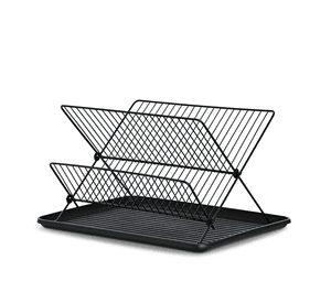 Secaplatos Plegable 34x32x42 cm - Metal Negro