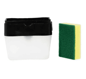 Dispensador De Lava Lozas Manual Para La Cocina + Esponja Transparente