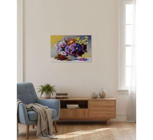 Cuadro Decorativo Arreglo Floral Equilibrio Hogar Jhn