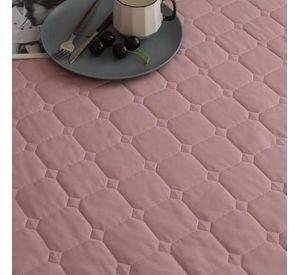 Cubrecama Quilt 2 Plazas Rosado Gris Reversible