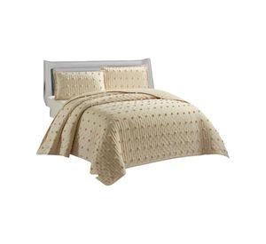 CUBRECAMA QUILT DELGADO TUFTING DE LUJO SUAVE 2 PLAZAS H5