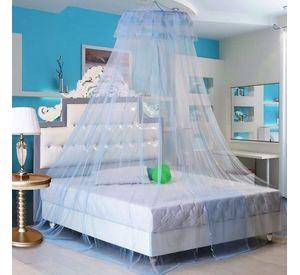 Malla Mosquitera Grande Abierta Para Cama 2 Plazas - Celeste