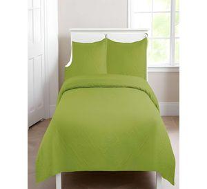 QUILT CUBRECAMA DE VERANO CON COLORES LISOS KING VERDE