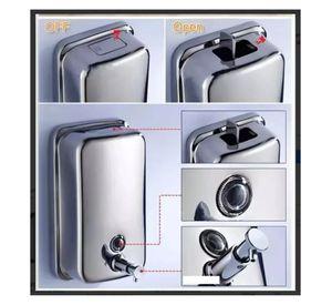 DISPENSADOR JABON ACERO INOXIDABLE 800ML DE PARED