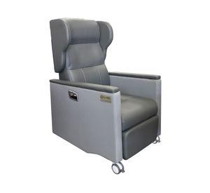 Butaca geriátrica con soporte cabeza ecocuero gris