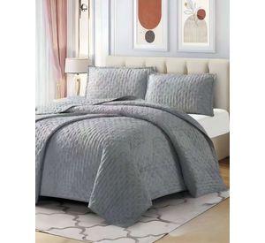CUBRECAMA QUILT DELGADO TUFTING DE LUJO SUAVE 2 PLAZAS L8