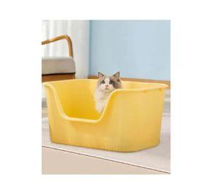 Arenero Gato Alto Anti Salpicaduras Con Pala Baño Mascota Mediano