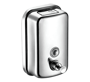 Dispenser De Jabon Liquido Gadnic Metalico Baño Cocina 500ml Color Plateado