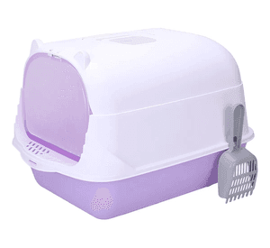 Arenero Sanitario Para Gato Cerrado Con Pala Color Violeta