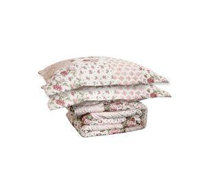 QUILT ANDES SHERPA ESTAMPADO PATCHWORK ROSA KING