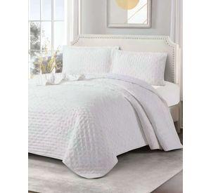 CUBRECAMA QUILT DELGADO TUFTING DE LUJO SUAVE PLAZA Y MEDIA N1