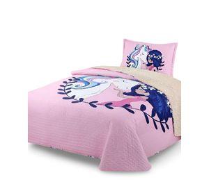 QUILT SHERPA COBERTOR PLAZA Y MEDIA CONEJA