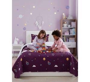 QUILT SHERPA COBERTOR PLAZA Y MEDIA BUHO