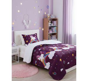 QUILT SHERPA COBERTOR PLAZA Y MEDIA BUHO