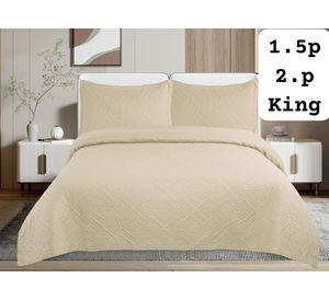 Cobertor de verano tipo quilt tamaño 2 Plazas Color Beige