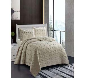 CUBRECAMA QUILT DELGADO TUFTING DE LUJO SUAVE PLAZA Y MEDIA G6