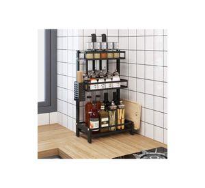 Organizador 3 Niveles Metálico Cocina Negro