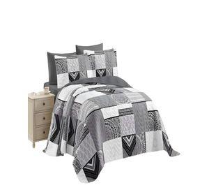 QUILT CUBRECAMA DE VERANO KING GRIS 04