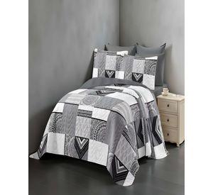 QUILT CUBRECAMA DE VERANO KING GRIS 04