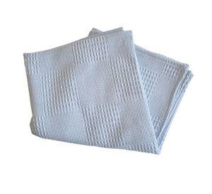 Manta de Algodón Waffle 100% algodón color Celeste - 100cm x 100cm