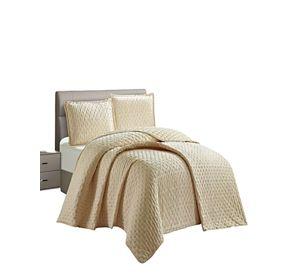 CUBRECAMA SEMI ACOLCHADO DELGADO KING 250X270 CM BEIGE 02