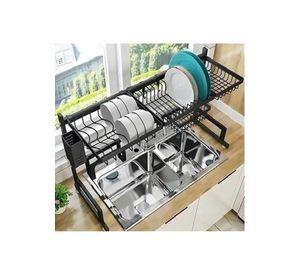 Rack Escurridor para Platos - Seca Vasos, 31.5 cm x 85 cm x 52 cm, 1 Unidad, Negro