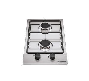 Encimera a Gas 2 Platos Parrilla Pletina KM2GX Inox