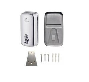 Dispensador Jabon Muro Acero Inoxidable 800 Ml Cromado Taumm