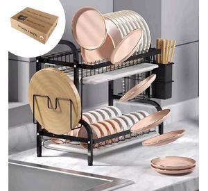Secador Escurridor De Platos Loza Vajilla 2 Niveles Secaplato Cocina