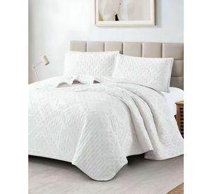 CUBRECAMA QUILT DELGADO TUFTING DE LUJO SUAVE KING R6