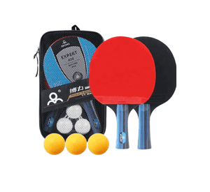 Pack de 2 Paletas de Ping Pong  5 estrellas+ 3 pelotas +bolsa