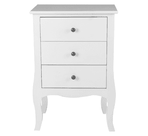 VELADOR DORMITORIO GENOVA 3 CAJONES BLANCO