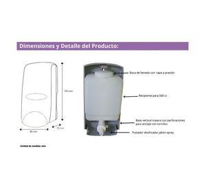 Dispensador Jabón Plástico Al Muro 500 Ml