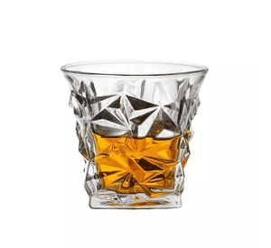 Set 6 Vasos Whisky con diseño de hielos estilo moderno y elegante.