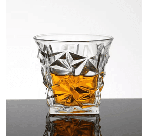 Set 6 Vasos Whisky con diseño de hielos estilo moderno y elegante.