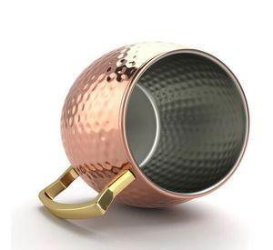 Jarra Tazón Mug Cobre Martillado 500 Ml