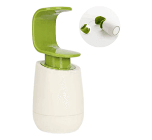 Dispensador De Jabón Líquido Portátil Cocina Baño Blanco Con Verde