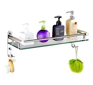 Estante Baño Repisa Estante Vidrio Templado Pared Jhn