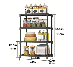 Estante Organizador Cocina Multiuso 4 Niveles Ruedas 86x44cm