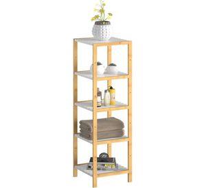 Estante Organizador De Bambu Mueble De Lujo Para Cocina Baño 5 Niveles | Alto 140cm