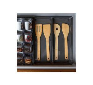 Organizador De Cajón Clear 37,5 X 30 X 5,6 Gris