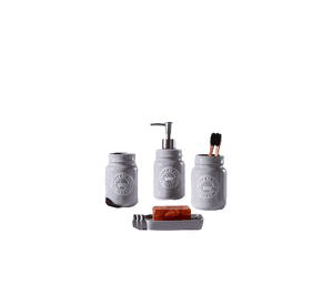 Juego Baño Grey 4 Piezas