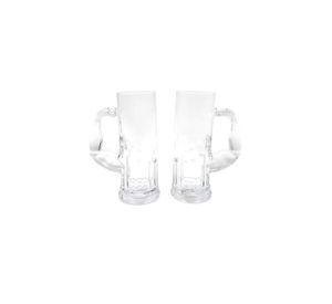 Vasos Cerveceros Set 2 Piezas Shop 550ml Vidrio Blanco