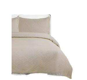 QUILT CUBRECAMA DE VERANO CON COLORES LISOS 2 PLAZAS CAFÉ