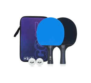 Pack X2 Paletas De Ping Pong + 2 Pelotas + Estuche Goat
