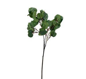 Flor Decorativa Rama Hoja Redonda 70Cm