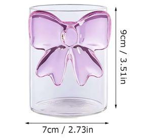 Pack de 4 Vasos de Cristal con Lazo